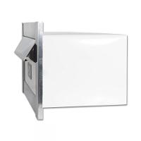 Caixa De Correio Carta Frente Em Inox Escovada Com Tarja Branca - 3