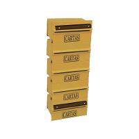 Caixa Correio Condomínio Detrás Para Grade Amarela 5 Módulos - 1