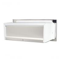 Caixa De Correio Carta E Revista Frente Em Inox Polido Brilhante Espelhado Com Tarja Preta - 2