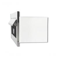 Caixa De Correio Carta E Revista Frente Em Inox Polido Brilhante Espelhado Com Tarja Preta - 3