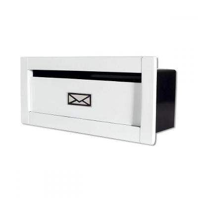 Caixa Correio Techinox Carta Luxo Linear Branca Fosca 14 Cm Profundidade Pintura De Alta Resistência