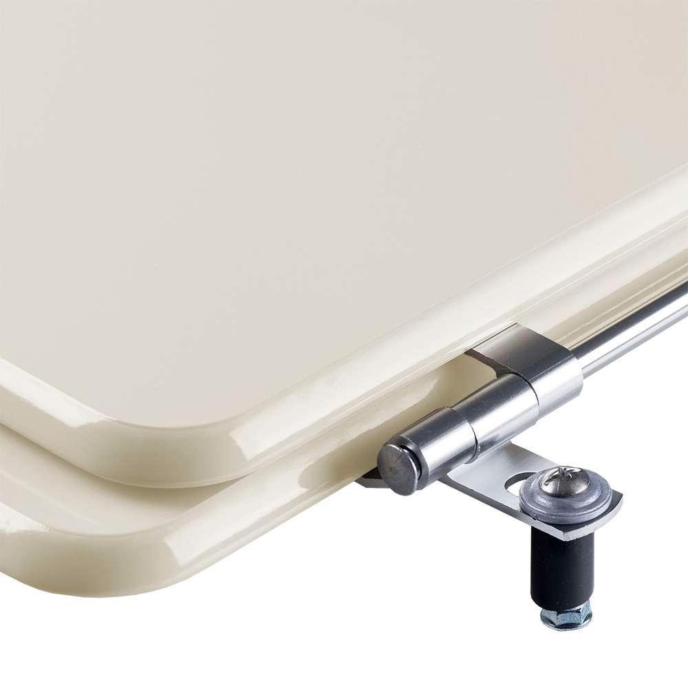 Assento Sanitario Poliester Saveiro Pergamon (Bege Claro) Para Vaso Celite - 3