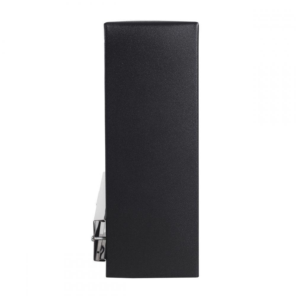 Caixa De Correio Grade Vertical Preto Fosco Tarja Inox Top Moderna - 4