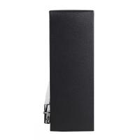 Caixa De Correio Grade Vertical Preto Fosco Tarja Inox Top Moderna