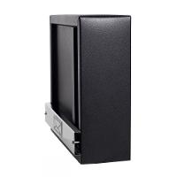 Caixa De Correio Grade Vertical Preto Fosco Tarja Inox Top Moderna - 5