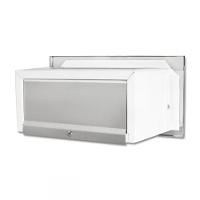 Caixa De Correio Carta F Inox Polido Brilhante Espelhado C Tarja Marrom 20 Cm Profundidade - 2