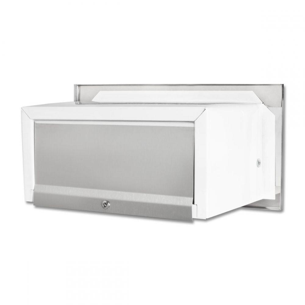Caixa De Correio Carta F Inox Polido Brilhante Espelhado C Tarja Branca 20 Cm Profundidade - 2