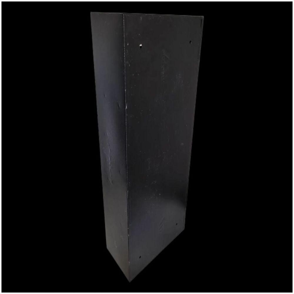 Caixa Correio Frontal Chapa Aço Preta E Cadeado 4 Módulos - 2