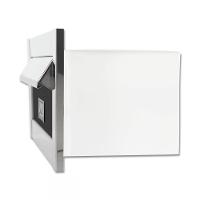 Caixa De Correio Carta F Inox Polido Brilhante Espelhado C Tarja Preta 20 Cm Profundidade - 3