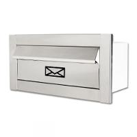 Caixa De Correio Carta Frente Em Inox Escovado 30 Cm Profundidade - 1
