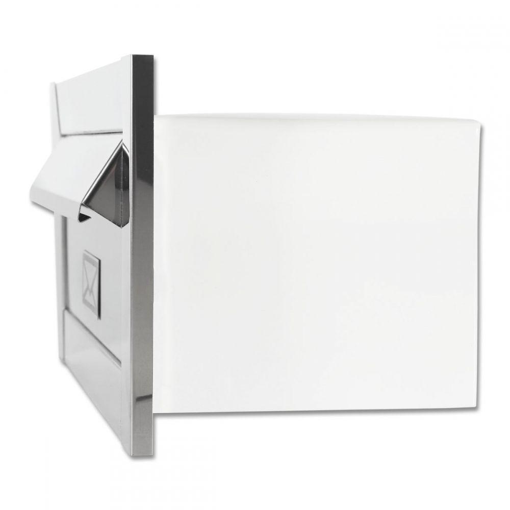 Caixa De Correio Carta Frente Em Inox Brilhante 17 Cm Profundidade - 2