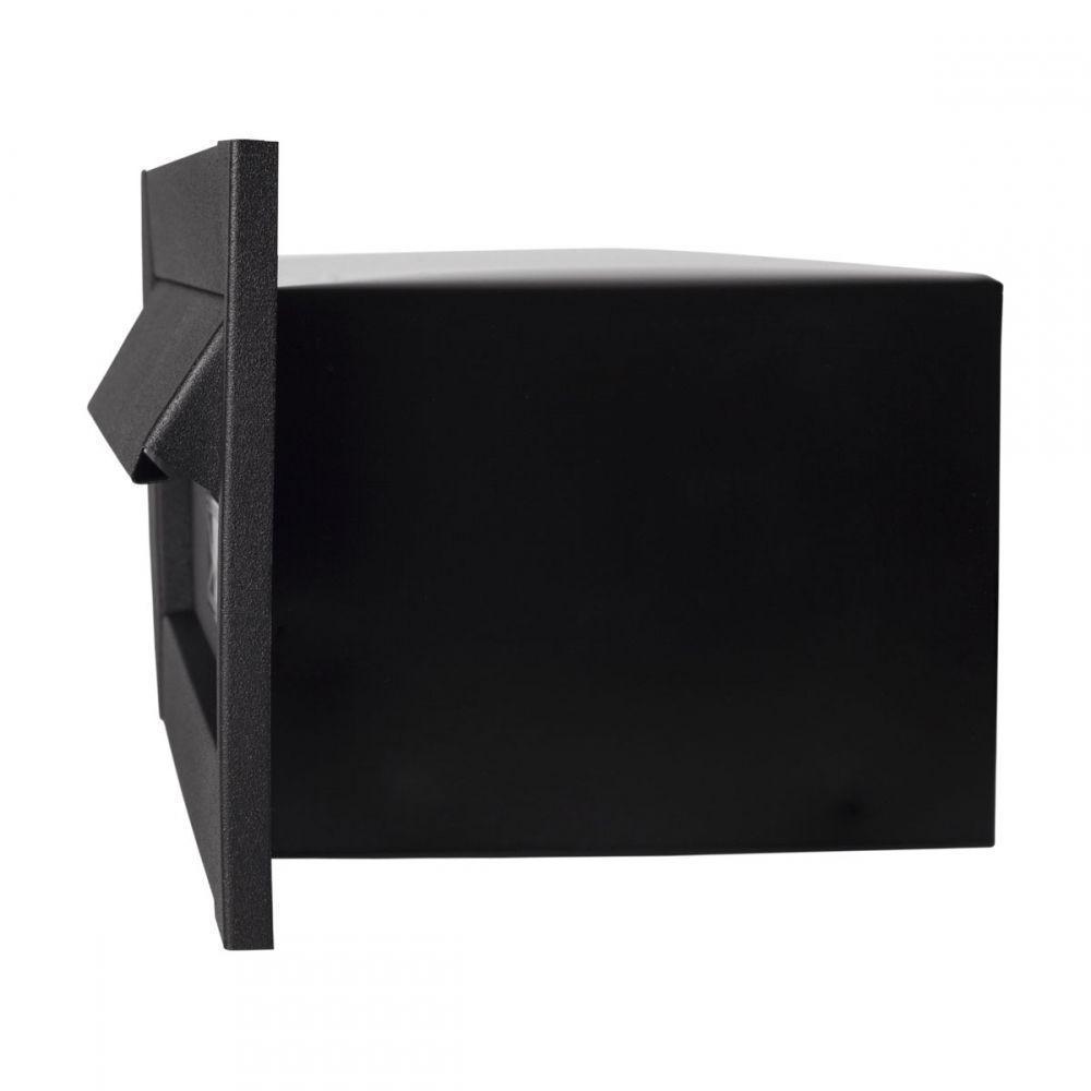 Caixa Correio Carta Luxo Hat Chapeu Preta Fosca 20 Cm Profundidade - 4