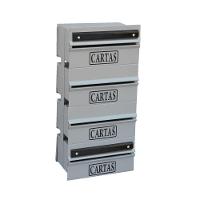 Caixa Correio Condomínio Detrás Para Grade Cinza 4 Módulos - 1