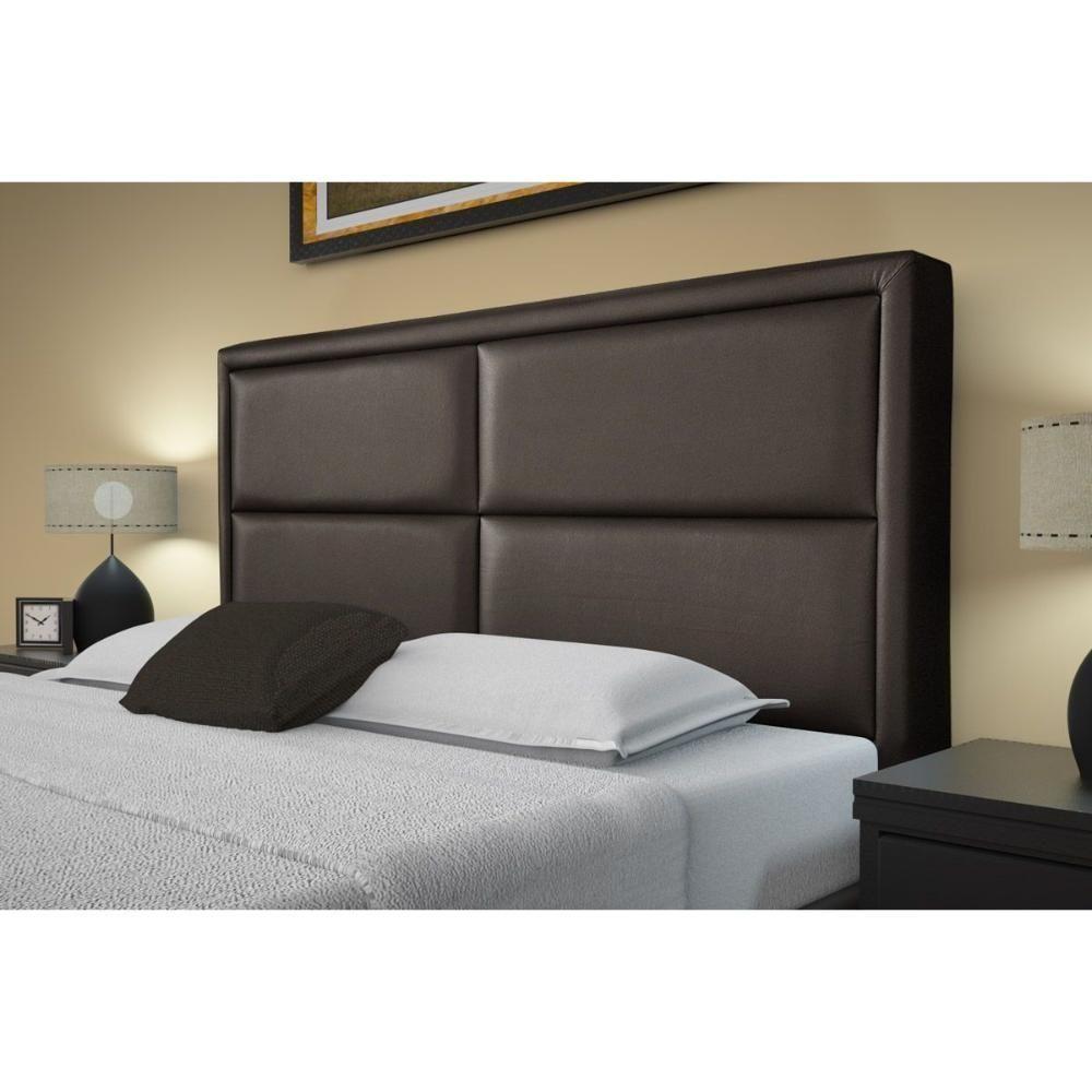 Cabeceira Cama Box Estofada King New York Courano Marrom - Probel - 3