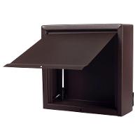 Caixa De Correio Grade Vertical Marrom Aço Inox Moderna