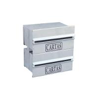 Caixa Correio Condomínio Detrás Para Muro Inox 2 Módulos - 1