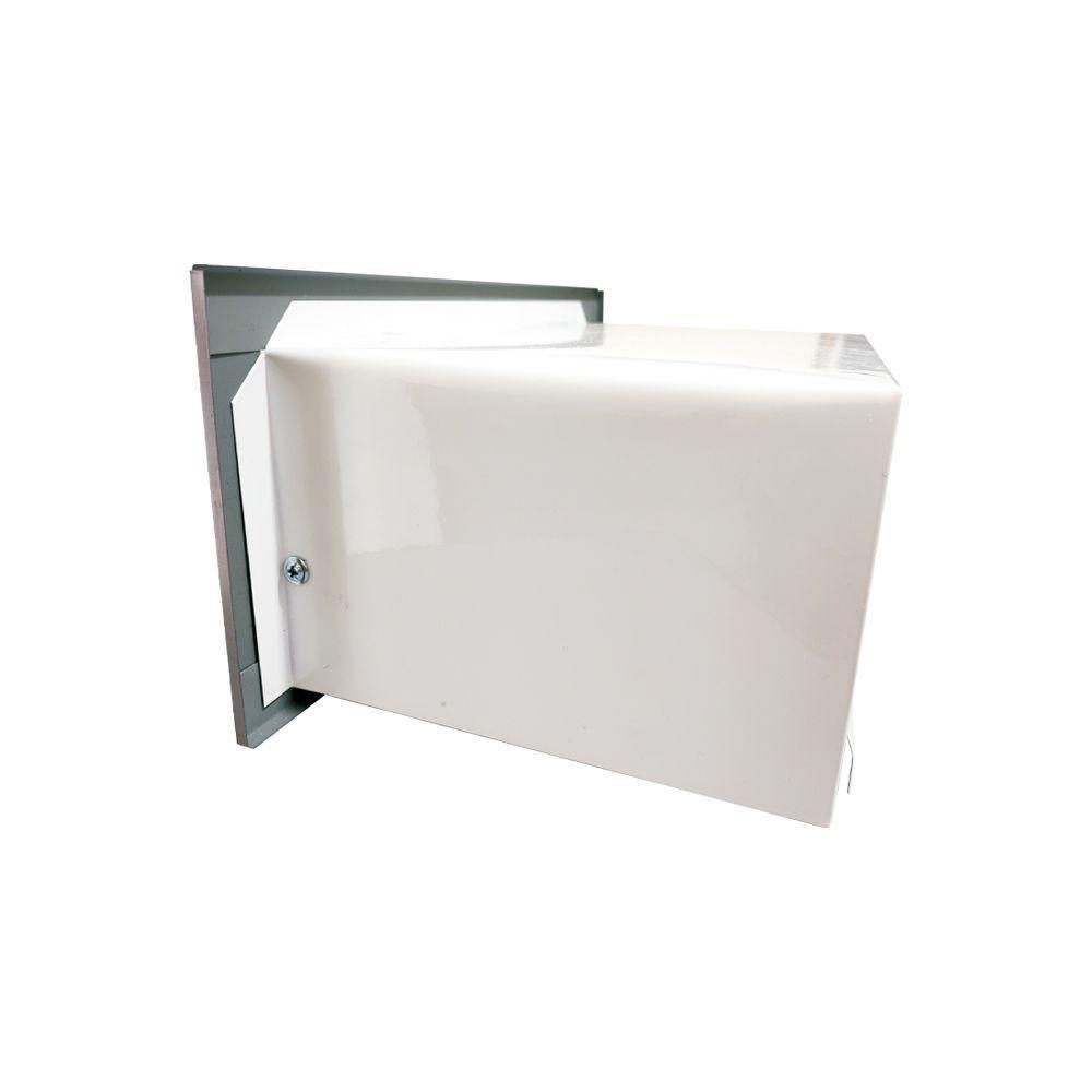 Caixa De Correio Grande 15x35 Frente Em Inox - Cor: Branco - 2