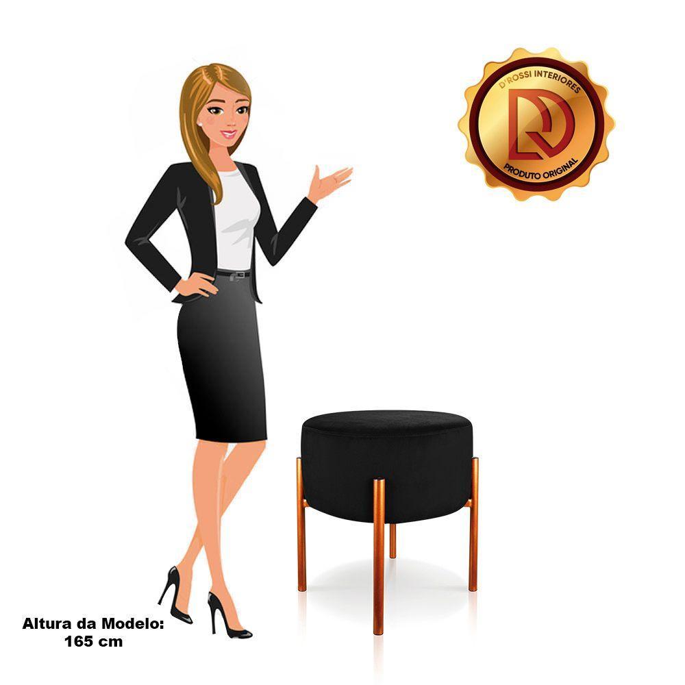 Kit 4 Puffs Iron Suede Cobre Preto - 10