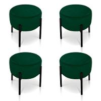 Kit 04 Puffs Iron Suede Verde Base Palito D´rossi - 1