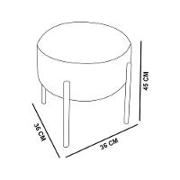 Kit 02 Puffs Iron Suede Marrom Rato Base Palito D´rossi - 7