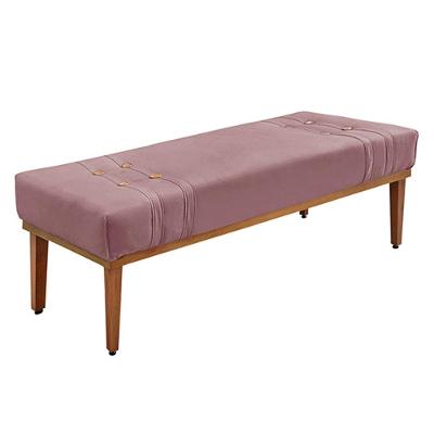 Recamier 195cm Kors Veludo Pés De Madeira Lilás