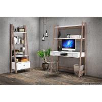 Estante para Sala RT3091 c/ 3 Prateleiras Branco/Rustico - Movelbento - 2