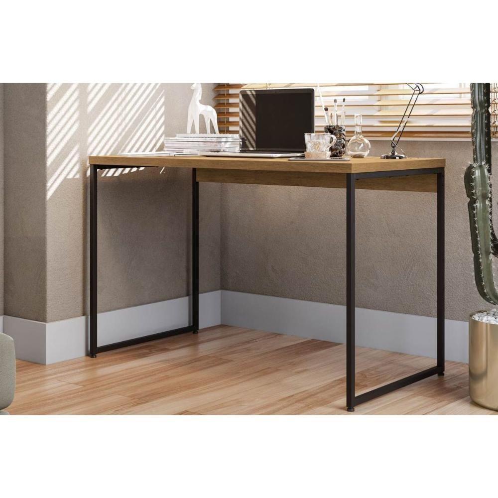 Mesa De Computador Solteiro Industrial Li002 Freijo/preto - Kappesberg - 1