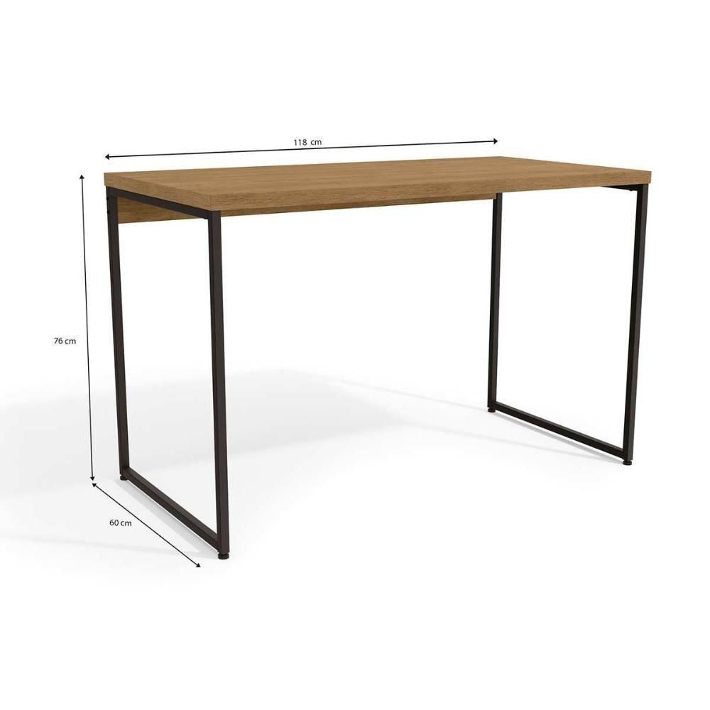 Mesa De Computador Solteiro Industrial Li002 Freijo/preto - Kappesberg - 3