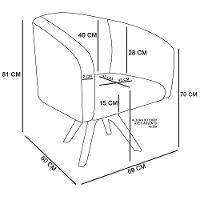 Kit 1 Namoradeira E 1 Poltrona Giratória Rosê Base Madeira - 2
