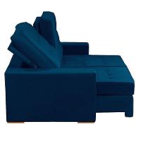 Sofá Modular 5 Lugares 2.50M Retrátil E Reclinável Azul
