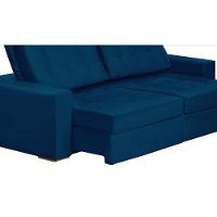 Sofá Modular 5 Lugares 2.50M Retrátil E Reclinável Azul - 5