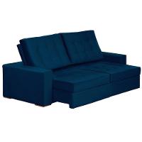 Sofá Modular 5 Lugares 2.50M Retrátil E Reclinável Azul - 6