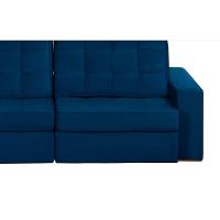 Sofá Modular 5 Lugares 2.50M Retrátil E Reclinável Azul - 7