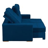 Sofá Modular 5 Lugares 2.50M Retrátil E Reclinável Azul - 8
