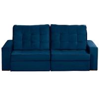 Sofá Modular 5 Lugares 2.50M Retrátil E Reclinável Azul - 10