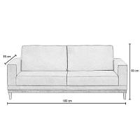 Sofá Kayrós 180cm 3 Lugares D05 Suede Cinza - Mpozenato - 2