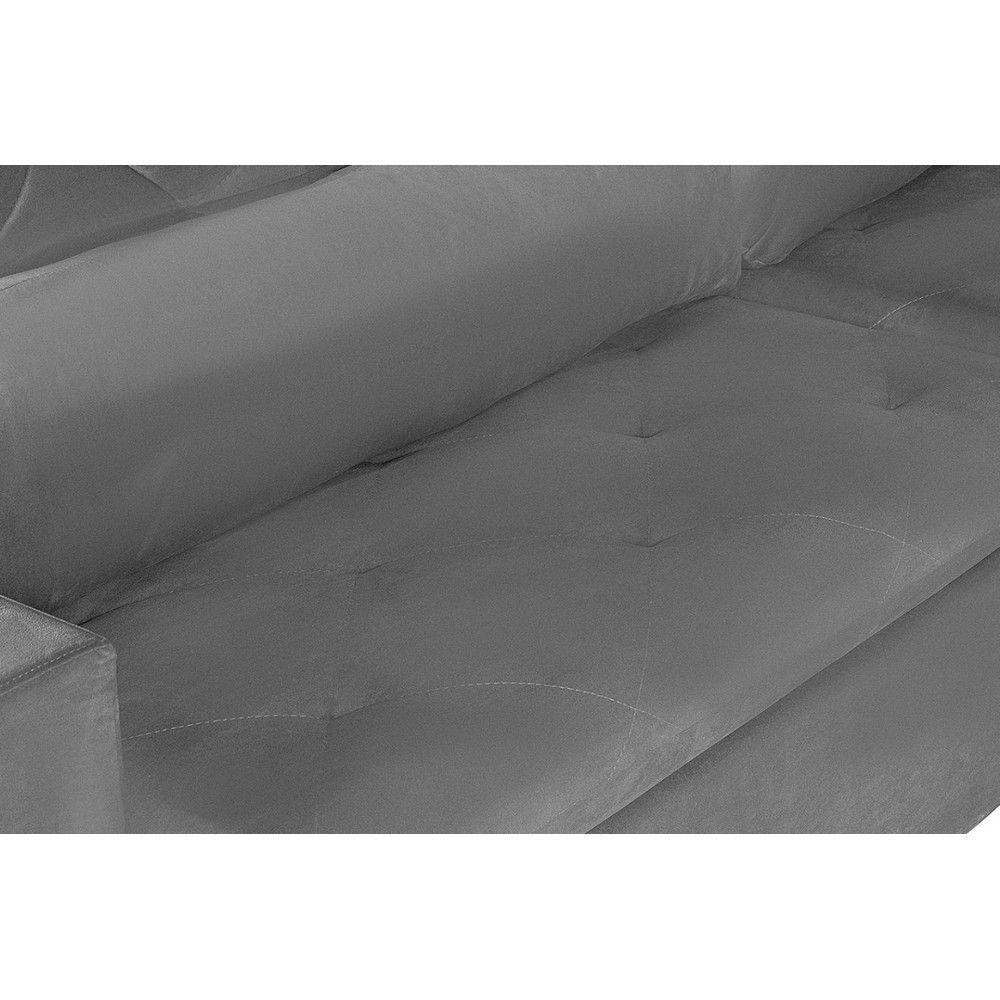Sofá 6 Lugares Modular 2.90M Retrátil E Reclinável Cinza - 2