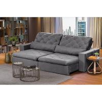 Sofá 6 Lugares Modular 2.90M Retrátil E Reclinável Cinza - 1