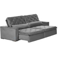 Sofá 6 Lugares Modular 2.90M Retrátil E Reclinável Cinza - 8