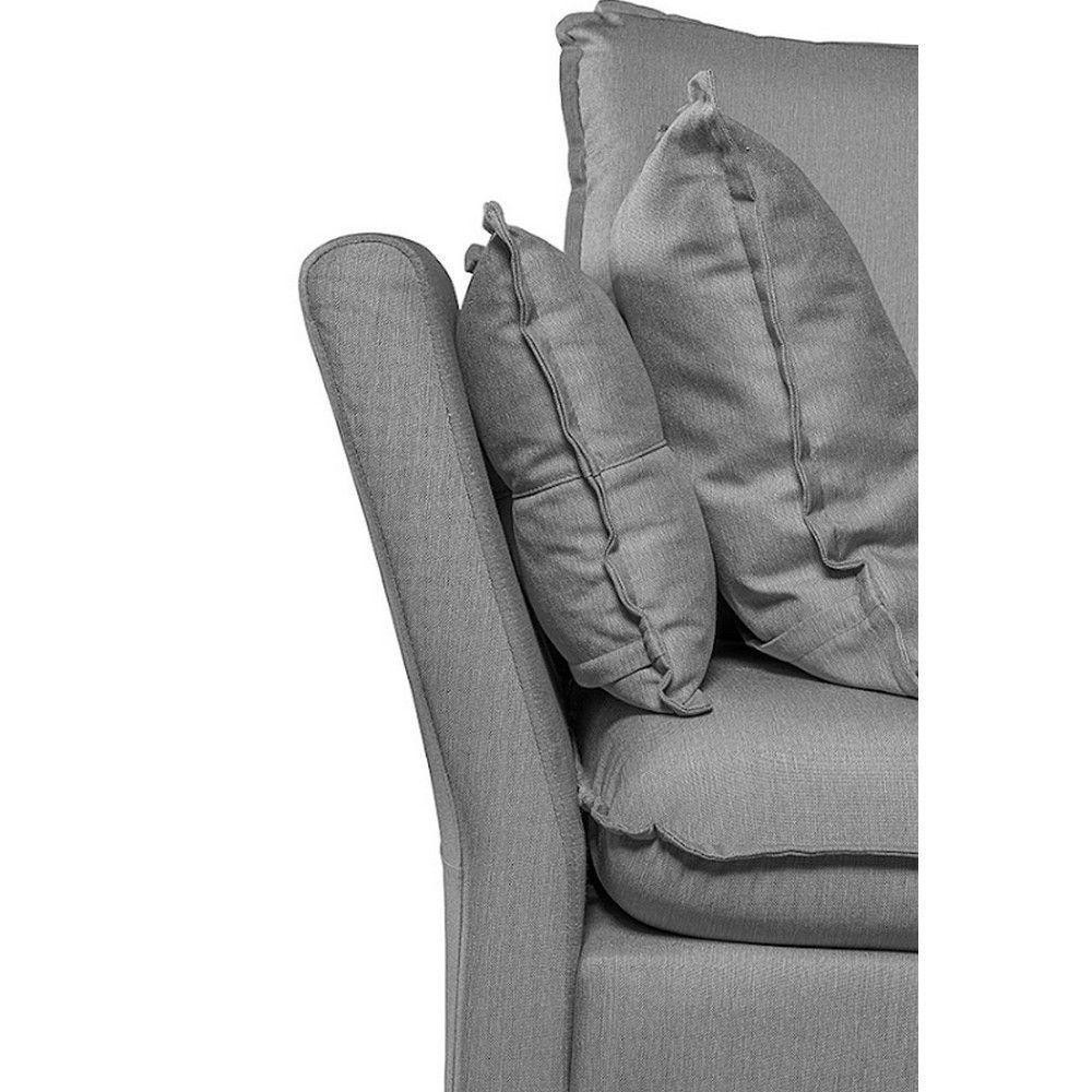 Sofá Natal Living Com 4 Lugares 2.20M Linho Corriente Cinza - 3