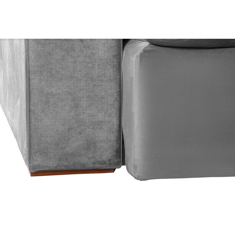Sofá Modular 4 Lugares 2.30M Retrátil E Reclinável Cinza - 5