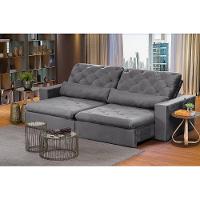 Sofá Modular 4 Lugares 2.30M Retrátil E Reclinável Cinza - 1