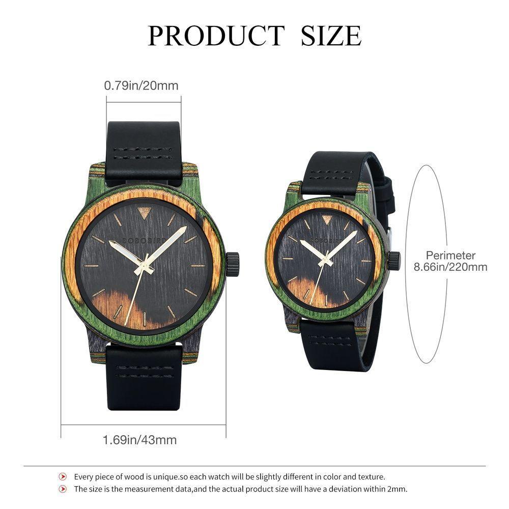 Relógio De Pulso Masculino Bobo Bird Gt130 À Prova D'Água Verde Sim - 3