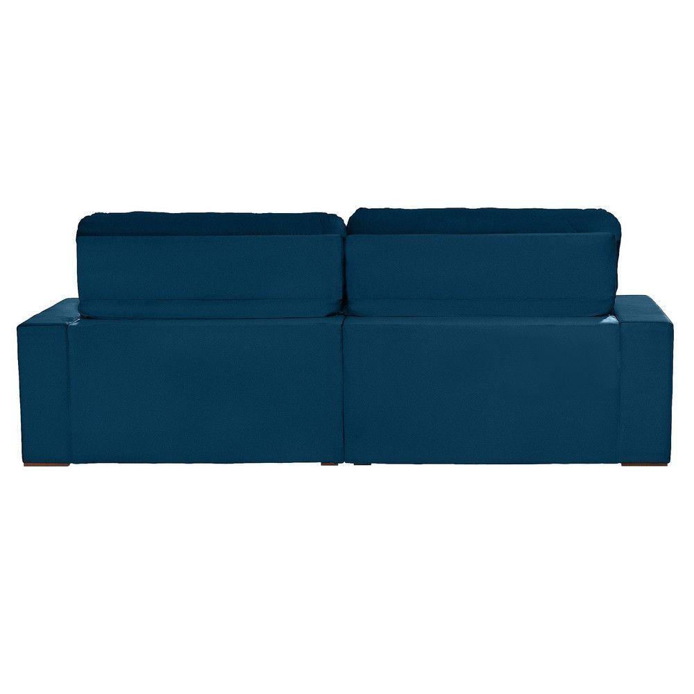 Sofá Modular 4 Lugares 2.30M Retrátil E Reclinável Azul - 6
