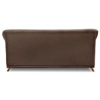 Sofá 2 Lugares 1,60m Veludo Pés Castanho Marrom - 5