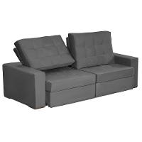 Sofá Modular 5 Lugares 2.50M Retrátil E Reclinável Cinza - 3