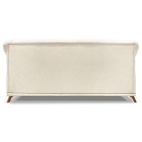 Sofá 2 Lugares 1,60m Vênus Linho Pés Castanho Natural - 5