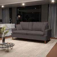 Sofá 2 Lugares 160cm Com Almofadas Veras D05 Suede Cinza - 6