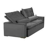 Sofá Modular 4 Lugares 2.30M Retrátil E Reclinável Cinza - 5