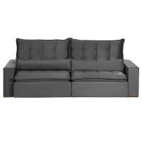 Sofá Modular 4 Lugares 2.30M Retrátil E Reclinável Cinza - 10
